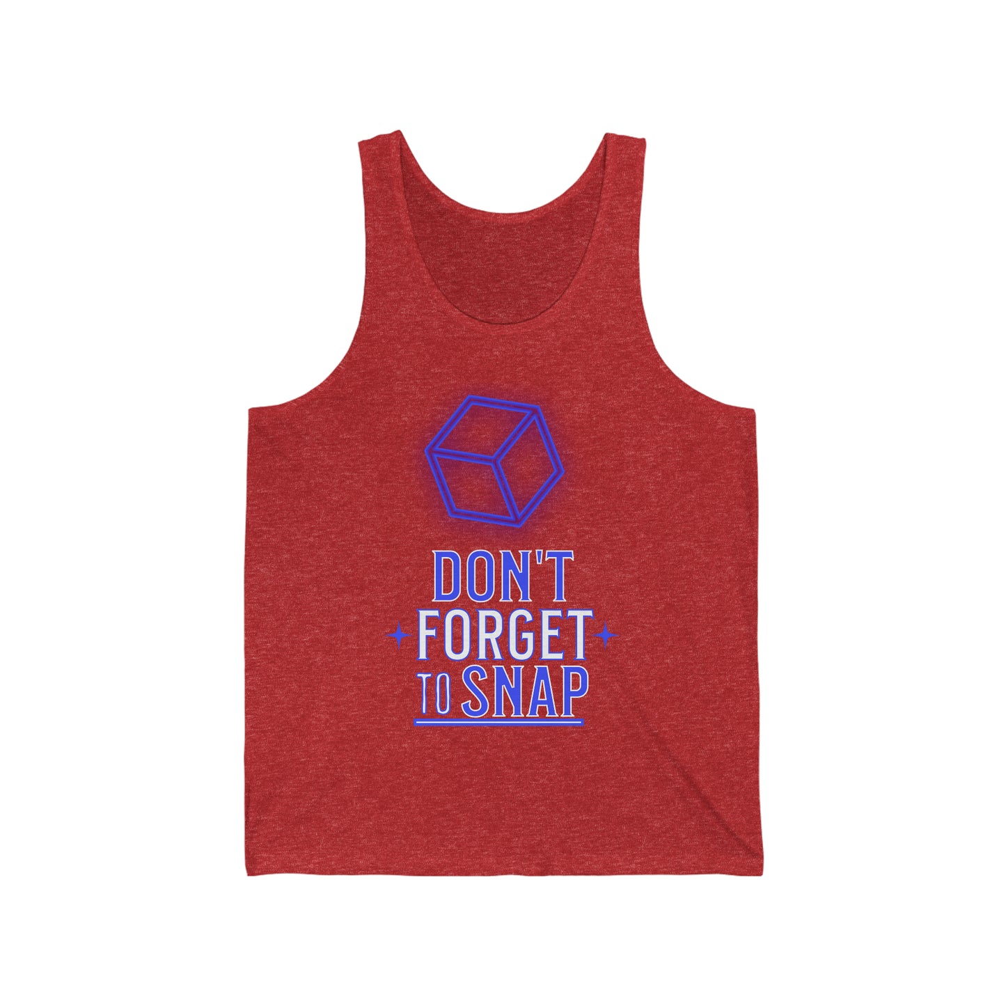 "don't forget to snap" Marvel Snap Unisex Jersey Tank